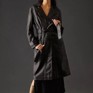 Deadwood Studios Terra Leather Coat in Black